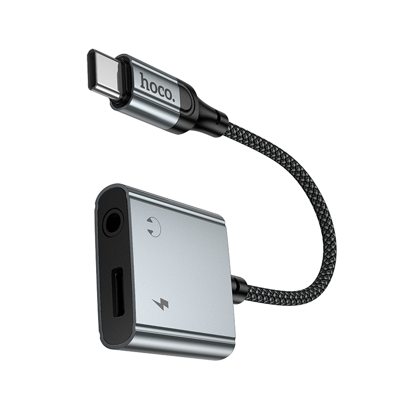 Hoco USB-C to USB-C and AUX 3.5 UPA34 - Metal Gray